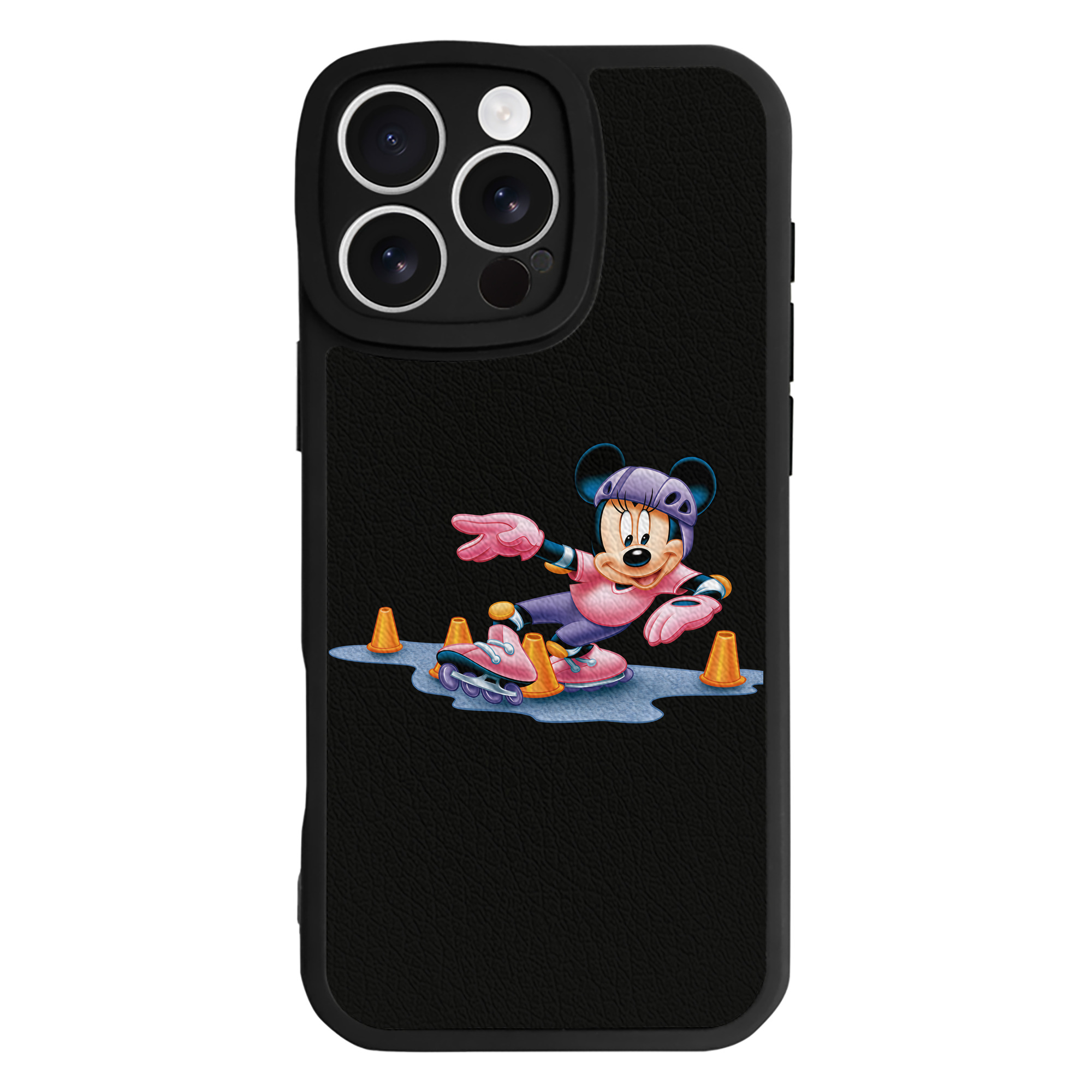 （画像用） ミッキーマウス Mickey Mouse 【iPhone 16シリーズ対応】シリコンスマホケース（レザー調） 材質：シリコン